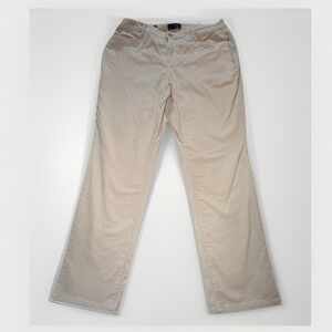 Talbots Simply Flattering Corduroy Pants Size 16W Straight Leg Beige 36x30